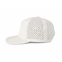 Casquette de baseball structurée à profil haut avec logo brodé personnalisé, perforations laser, découpe laser, respirante, pour sports de plein air
