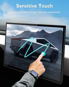 터프 안티핑거프린트 내비게이션 및 후면 디스플레이 커버 글래스 스크린 프로텍터 (테슬라 사이버트럭용, 설치 프레임 포함) - Product Image 6