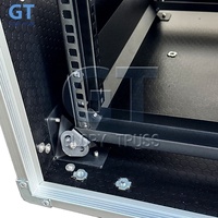 Système de rack antichoc ATA personnalisé 8U 10U 12RU 14RU pour amplificateur, avec couvercle coulissant et porte coulissante, pour transport routier