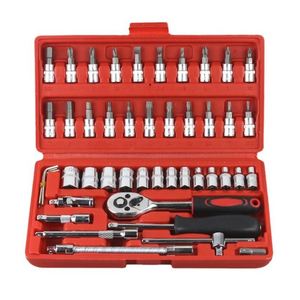 46pcs Ratchet mô-men xoắn wrenches trong <span class=keywords><strong>1</strong></span> dụng cụ cầm tay ổ cắm cờ lê cờ lê công cụ hộp cho Bộ cơ khí tuốc nơ vít công cụ thiết lập - Product Image 1