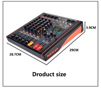 Console de mixage audio USB 6 canaux XTUGA de haute qualité pour DJ à domicile, karaoké, enregistrement sur ordinateur, effets DSP