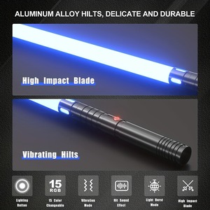 Espada Láser Pixel RGB de 15 Colores, Espada de Combate Jedi con Oscilación Suave, Metal, Efecto de Luz, Cosplay, Juguete Luminoso para Niños - Product Image 5