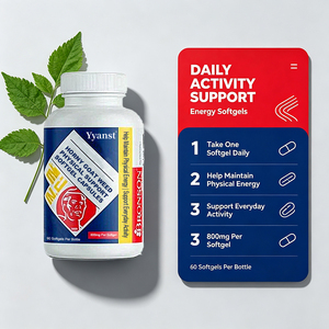 Suplemento de Energía Física para Hombres en Cápsulas Blandas de 800mg con Horny Goat Weed Extra, 60 Unidades, Mejora el Rendimiento en el Ejercicio y Mantiene la Salud - Product Image 6