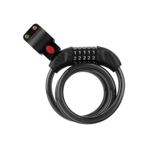 Yueli Bicycle <b>Lock</b> <b>Cable</b> 5 Digit Combination Black Durable For Bike Motorcycle Security - Product Image 1