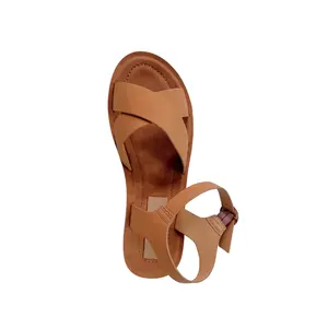 Dames Mode Platte Luxe Vrouwen Lederen Nieuwste Ontwerpen Zomer Platform Sandalen