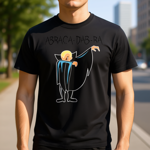 Camiseta Abraca-Dab-Ra negra con diseño de dibujos animados, ropa informal para hombre - Product Image 3