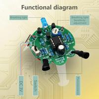 Kit Robot Mobile Photosensible Firefly DIY avec Lumières Respirantes pour l'Apprentissage Électronique Ludique
