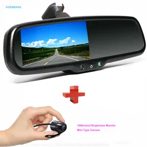 KOEN Auto Electronics 4.3 Inch Car Monitor Rearview Mirror With Reverse Camera For audi a4 b6