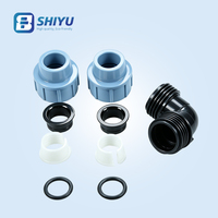 Conector de Tubería de PP de 20, 25, 32, 40, 50 y 63 mm, Codo de 90 Grados, Accesorio de Polipropileno Azul Claro con Embalaje Profesional en Inglés