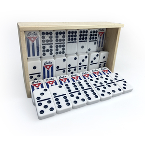 Jeu de <span class=keywords><strong>dominos</strong></span> double 9 avec <span class=keywords><strong>drapeau</strong></span> cubain gravé, boîte en bois personnalisée avec clous, jeu de puzzle pour enfants et adultes - Product Image 5