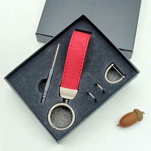 Porte-clés publicitaire en cuir et métal avec logo personnalisé, breloque de mode, cadeau promotionnel, marque automobile, vente en gros - Product Image 2