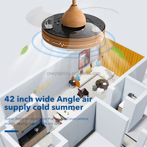 Có thể thu vào Blade Fan ánh sáng Combo Điều khiển từ xa, Reversible động cơ, năng lượng hiệu quả LED - Product Image 5