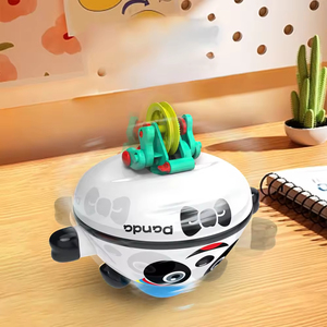 Juego de Pista de Equilibrio Eléctrica con Cuerda Tensa, Panda y Cerdo, Juguete Educativo DIY, Juguete de Ciencia e Ingeniería con Rotación - Product Image 4