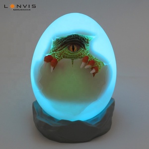 Creative Dinosaur <strong>Eggs</strong> 3D Night <strong>Lights</strong> 3D Dinosaur Lamp Multi-colors Remote Control 16 LED Colors Rechargeable Dinosaur Lamp - Product Image 5