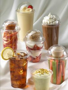 Rõ ràng nhựa dùng một lần vật nuôi ly với mái vòm có nắp đậy, bong bóng BOBA chén trà, Bán Buôn - Product Image 3