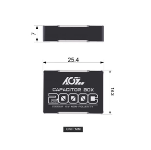 Hot AGFRC CNP2000C <b>Mini</b> <b>Scale</b> Car With Aluminum Case Machining Capacitor Box Non-Polarity And Low Impedance For RC Cars - Product Image 4