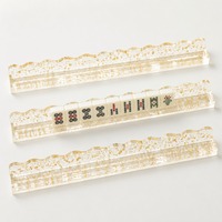 20 Zoll Goldfolie Acryl Luxus Wasserdichtes Mahjong-Steinregal Klares Glänzendes Spielzubehör für 4 Spieler