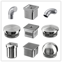 Accessoires de quincaillerie modernes en acier inoxydable 304 pour garde-corps en verre d'escalier, pour balcon et sol