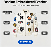 Écussons brodés tendance, broderie personnalisée pour vêtements, sacs, chaussures, fabricant OEM, vente en gros, durables, lavables, formes personnalisées