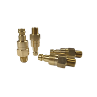 Raccord hexagonal fileté en laiton mini type 1/8 1/4 3/8, connecteur rapide pneumatique 21SB avec valve pour tuyaux