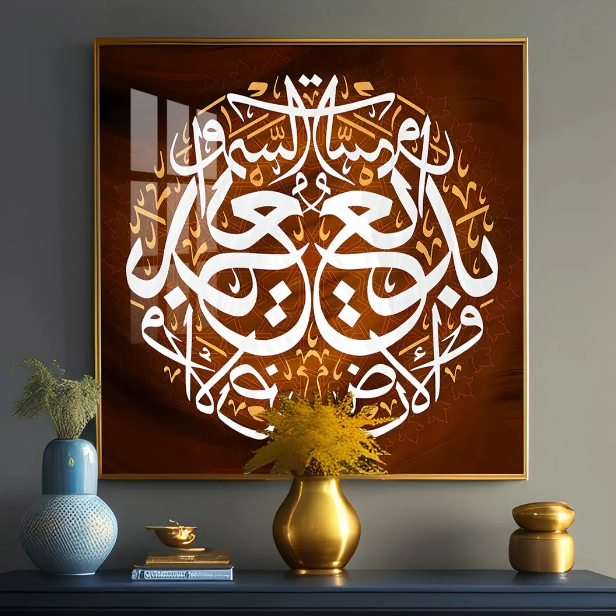رسومات جدارية إسلامية، رسم عربي إسلامي، برسم ديني، إطارات صور بورسلين كريستال، لوحة طباعة بورسلين كريستال