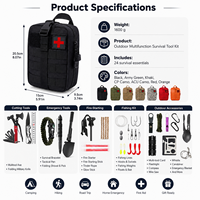 Kit de premiers secours de survie en plein air, sac d'urgence multifonctionnel