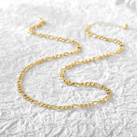 Chine Vente en Gros Nouveau Figaro Chaîne Bijoux De Mode Collier Bijoux pour Femmes 18k Plaqué Or Dainty Figaro Hommes Colliers