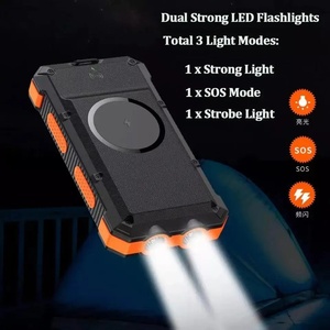 Batterie externe <span class=keywords><strong>solaire</strong></span> magnétique ultra-mince étanche à charge rapide 2025, 20000 mAh, GaN, logo personnalisable, 4 ports USB, LED - Product Image 4