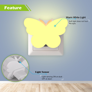Lampe de nuit LED papillon OEM ODM, matériau ABS écologique, éclairage décoratif d'intérieur, fourniture directe d'usine - Product Image 3