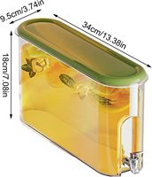 Bouteille d'eau froide en plastique transparent de 4 L avec robinet, pot à boisson pour réfrigérateur, stockage alimentaire et conteneur – Meilleures ventes