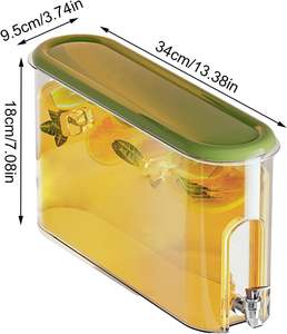 Jarra de Plástico Transparente de 4L para Agua Fría, con Grifo, para Refrigerador, Recipiente para Almacenamiento de Alimentos - Product Image 6