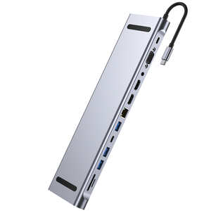 USB Hub Port PD loại để máy tính xách tay Splitter với cung cấp điện đa Slim cho thẻ nhôm FCC <span class=keywords><strong>Adapter</strong></span> Type-C màn hình USB Hub - Product Image 1