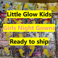 Little Glow Kids Brand RTS Mystery Box Bamboo Wholesale Whatnot Cute Printed Soft 220GSM Bamboo Ruffle/Long Girls Nightgowns