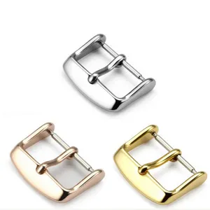 Wholesale Stainless Steel Watch Buckle Replaceable 8 10 12 14 16 18 Mm Metal Silver Pin Buckles For Watch bands
