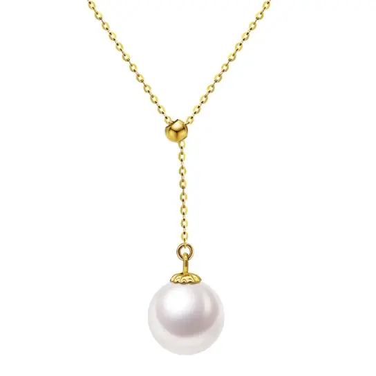 7-10 Days Delivery Time Jewelry Factory Shop 14K Gold Rose Pearl And Seashell Necklace Pearl Stone Price Ocean Pearl Necklace