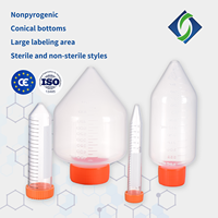 Tube de centrifugation conique en polypropylène transparent pour laboratoire, 15/50/250/500 ml, pour travaux de séparation en laboratoire