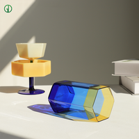 Fabrik Großhandel benutzer definierte bunte Boro silikat Glas becher für Party Hochzeit grün blau gelb Jade Trinkglas Wasser Tee tasse