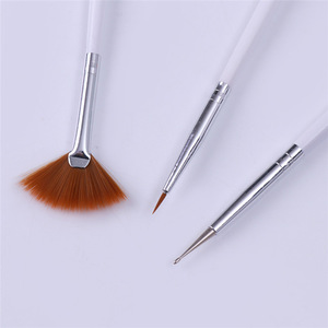 12 Sets de Herramientas para Decoración de Uñas: Pinceles de Nailon, Lápiz de Fototerapia de Cristal, Pincel en Forma de Abanico, Pincel para Líneas de Flores, Varilla Blanca, Cola Roja, Kit de Uñas - Product Image 3