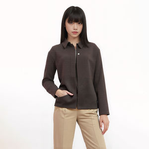 Giacche in tessuto Black Blend Bomber <span class=keywords><strong>camicia</strong></span> Sexy Winter Trench Wool Jacket Real per cappotto lungo da <span class=keywords><strong>donna</strong></span> lana - Product Image 3