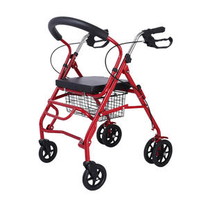 Chariot de marcheur pour personnes âgées peut être poussé ou assis sur un panier de loisirs pour personnes âgées chariot de magasinage à quatre roues avec siège marcheur - Product Image 1