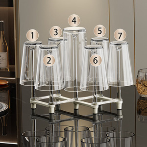 <span class=keywords><strong>Escurridor</strong></span> de botellas de vidrio para beber, soporte retráctil para tazas, estante de almacenamiento de secado de tazas de té con fondo antideslizante - Product Image 2