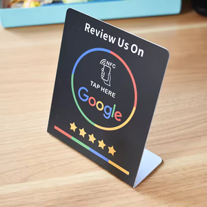 Soporte Personalizado Mate con NFC Plegable para Menú y Reseñas de Google, Soporte de Acrílico y PVC con Código <span class=keywords><strong>QR</strong></span> para Restaurante - Product Image 2