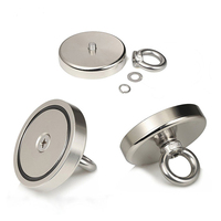 Kit d'aimant de pêche N35 N52, bloc magnétique puissant pour plein air et récupération de métaux, force de traction 500lb, livraison gratuite, 2021