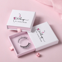 IShero Private logo Three in One 3 Set Eyelashes Box pink Half Lashes Book Corner Eyelash