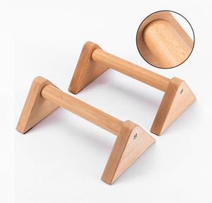 ใหม่แพ็คไม้เนื้อแข็ง 2 ชิ้น Push Up ยืนแถบขนาน Parallettes รองรับการออกกําลังกายเพาะกายและความแข็งแรงของส่วนบนของร่างกาย - Product Image 5