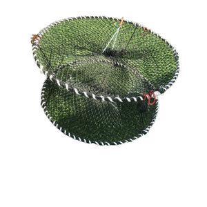 Aquaculture Parapluie flottant à ressort Piège à pêche pliable en nylon enduit de plastique Cage en filet pour crabe, <span class=keywords><strong>crevette</strong></span> et homard - Product Image 1