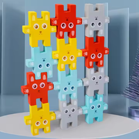 Jouets d'empilage en bois pour enfants, lapin, entraînement à l'équilibre, jouets créatifs parent-enfant, construction amusante, vente directe des fabricants