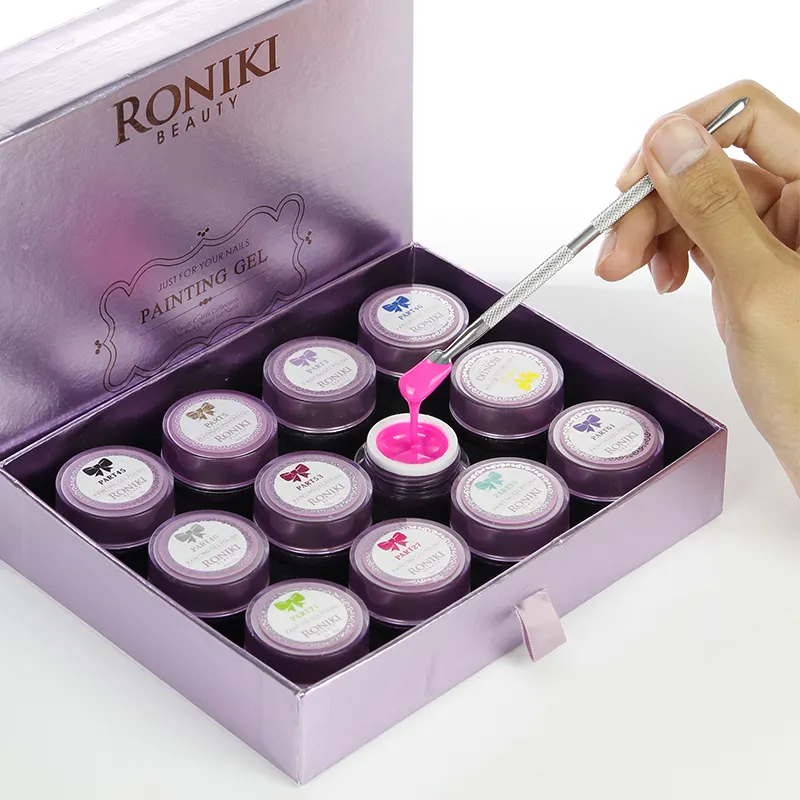 RONIKI — boîte de vernis à ongles, étiquette privée personnalisée, peinture, couleur, vernis gel uv, fournitures nail art, pièces