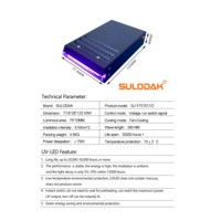 Lámpara de Curado UV LED Refrigerada por Aire de 75W SU-F751011O 395NM 75x10mm para Precurado de Resina UV en Impresoras de Inyección de Tinta Ricoh G5 G6