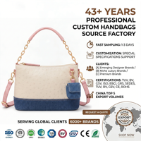   Tas Hobo Kulit PU Embos Biru Denim Mewah Modis Elegan Bergaya Chic Sehari-hari Dompet Wanita Tas Tangan OEM Kustom